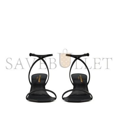 YSL LEE SANDALS IN GLAZED LEATHER 799701AAAZY1000